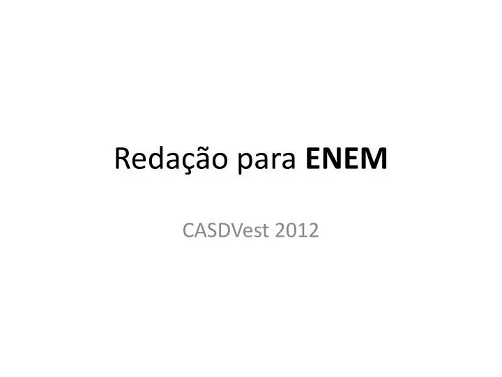 reda o para enem