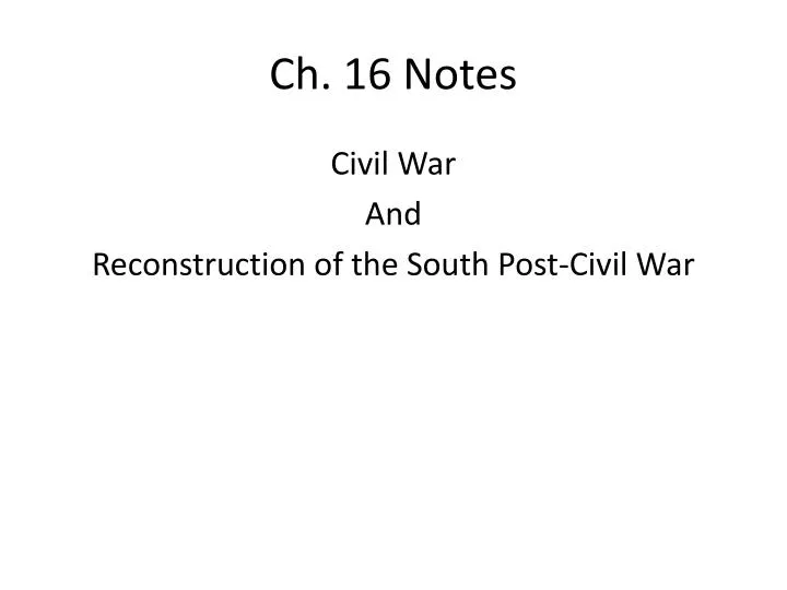 ch 16 notes
