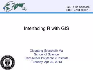 Interfacing R with GIS