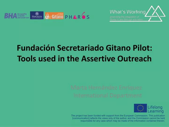 fundaci n secretariado gitano pilot tools used in the assertive outreach