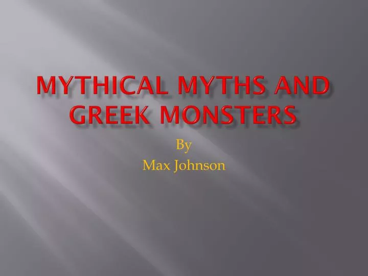 mythical myths and greek monsters