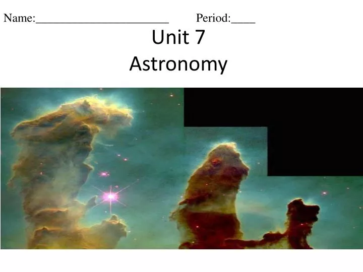 unit 7 astronomy
