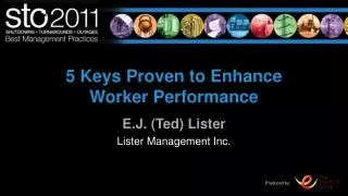 5 Keys Proven to Enhance Worker Performance