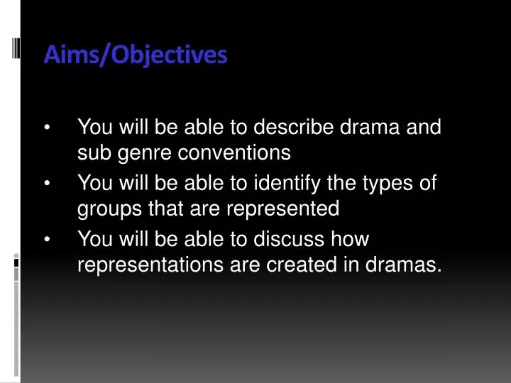 aims objectives