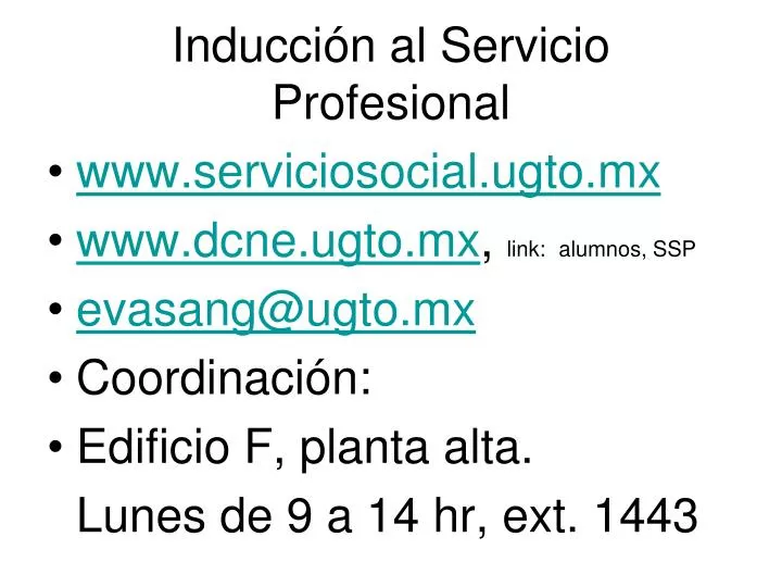 inducci n al servicio profesional