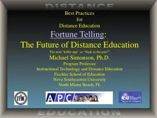 Best Practices for Distance Education Fortune Telling : The Future of Distance Education