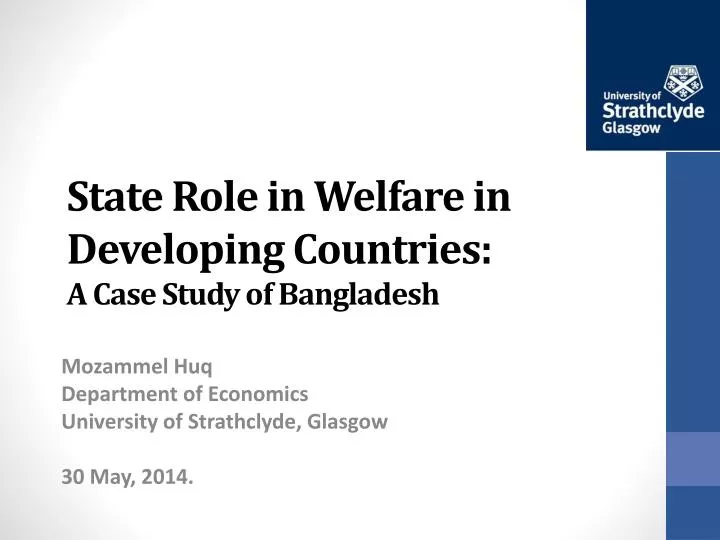 state role in welfare in developing countries a case study of bangladesh