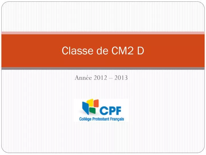 classe de cm2 d