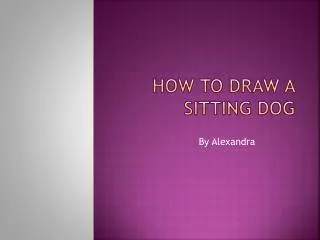How to Draw a sitting Dog