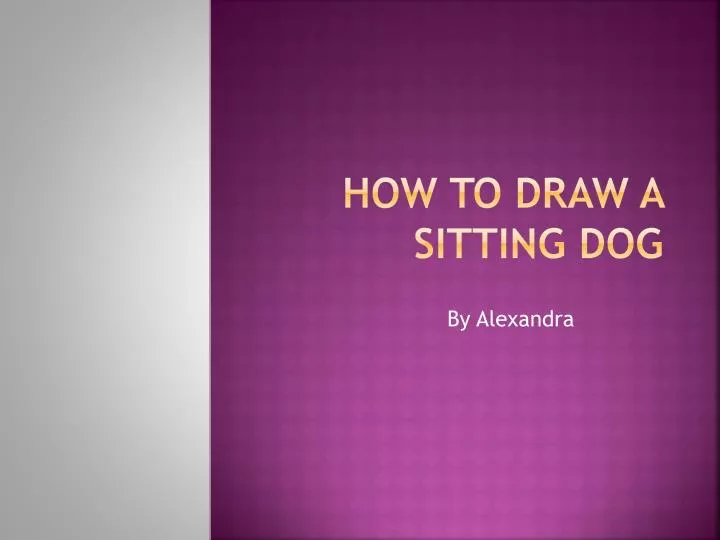 how to draw a sitting dog