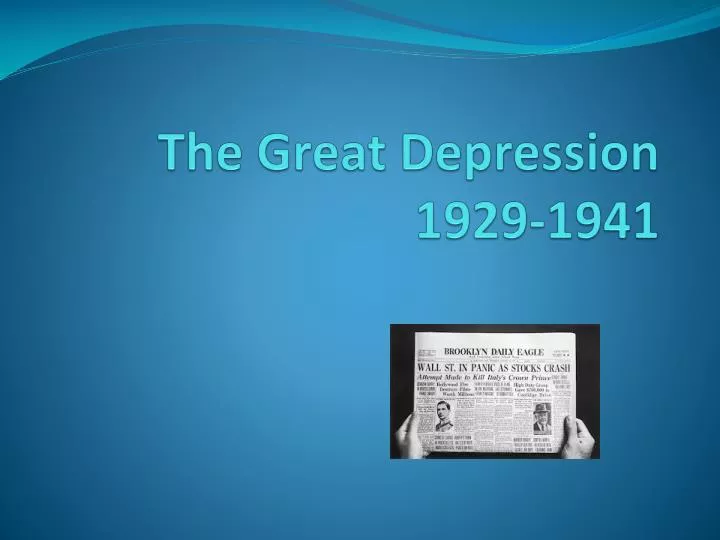 the great depression 1929 1941