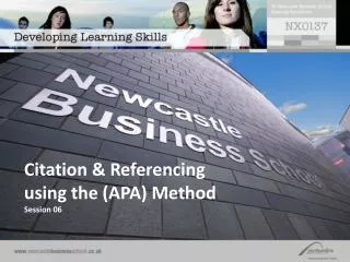 Citation &amp; Referencing using the (APA) Method Session 06