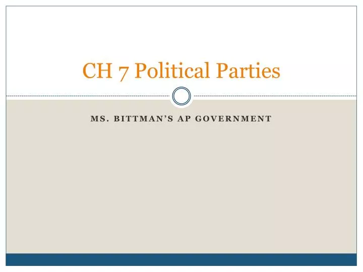 ch 7 political parties