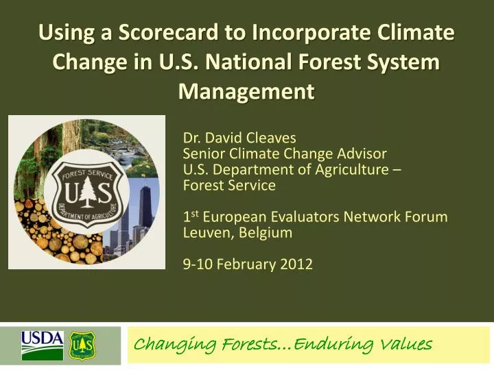 using a scorecard to incorporate climate change in u s national forest system management
