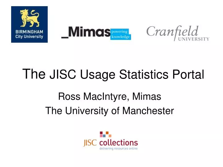 the jisc usage statistics portal