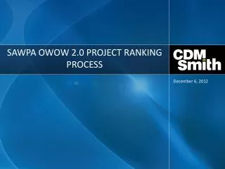 SAWPA OWOW 2.0 Project Ranking Process