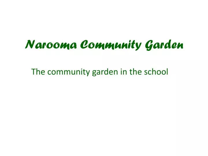 narooma community garden