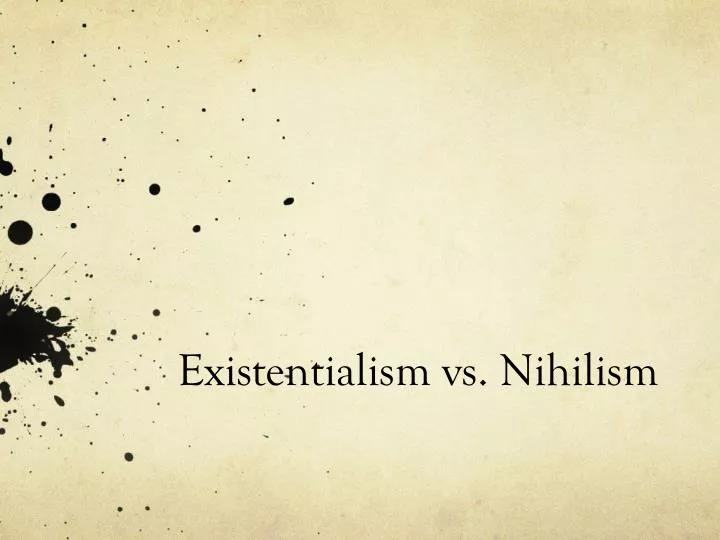 existentialism vs nihilism