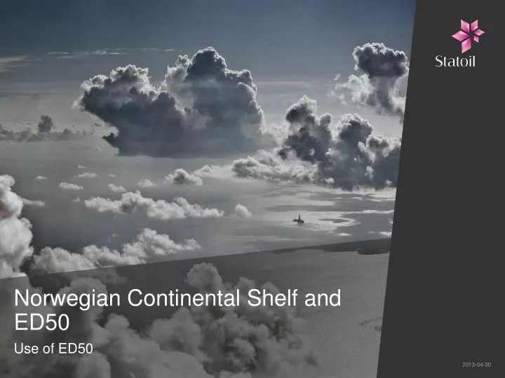n orwegian continental shelf and ed50