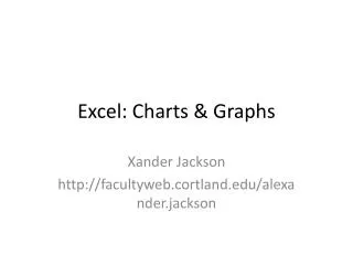 Excel: Charts &amp; Graphs