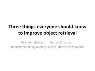 Three things everyone should know to improve object retrieval