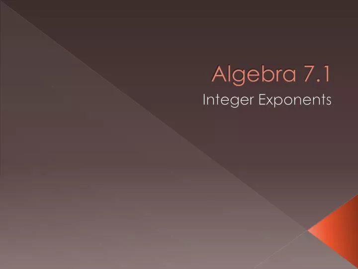 algebra 7 1
