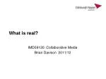 What is real? - slide 1