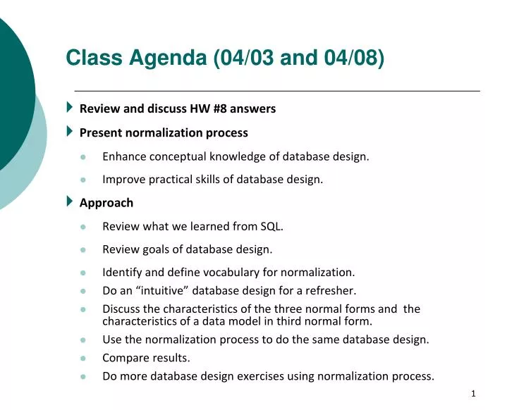 class agenda 04 03 and 04 08