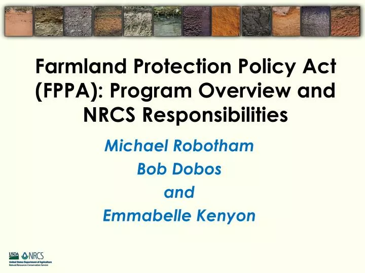 farmland protection policy act fppa program overview and nrcs responsibilities