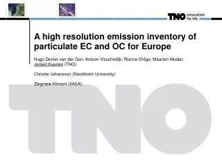 A high resolution emission inventory of particulate EC and OC for Europe