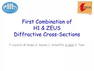 First Combination of H1 &amp; ZEUS Diffractive Cross-Sections