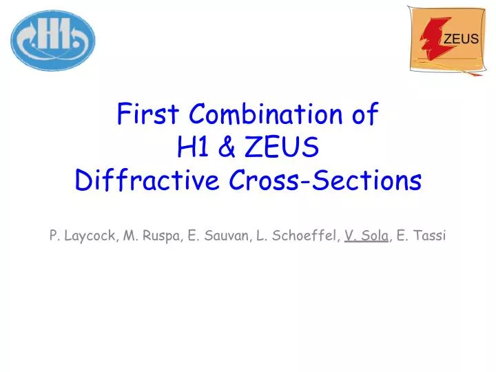 first combination of h1 zeus diffractive cross sections