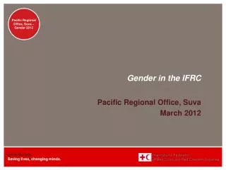 Gender in the IFRC