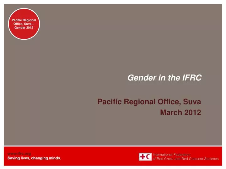 gender in the ifrc