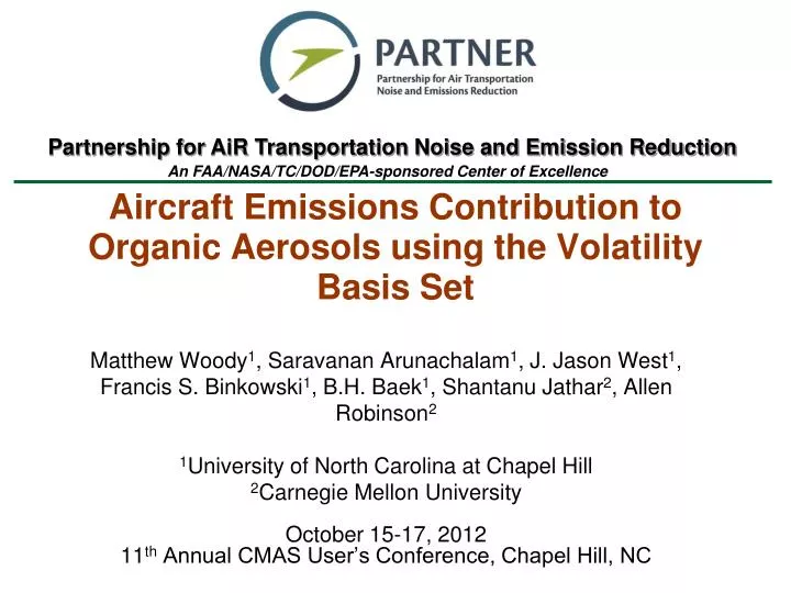 aircraft emissions contribution to organic aerosols using the volatility basis set