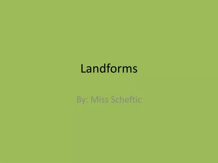 landforms