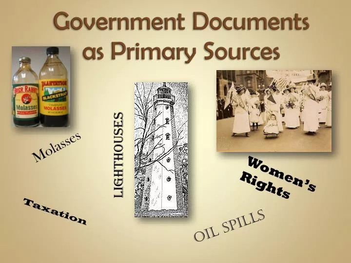 government documents as primary sources