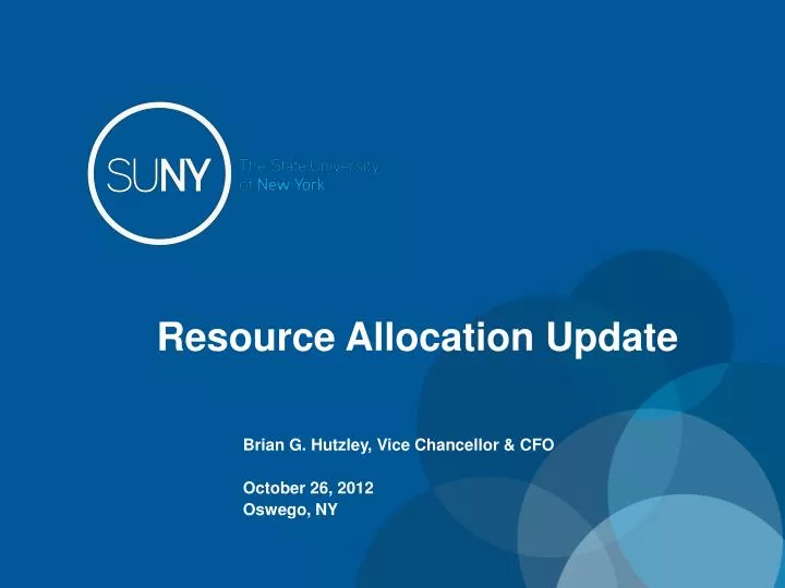 resource allocation update