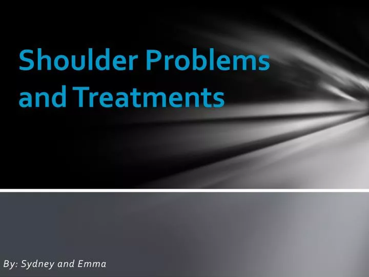 shoulder problems and treatments