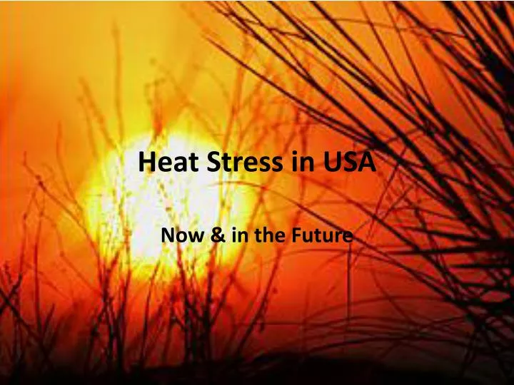 heat stress in usa
