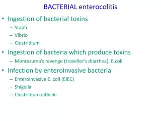 BACTERIAL enterocolitis