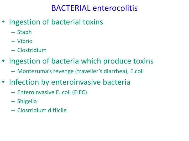 bacterial enterocolitis