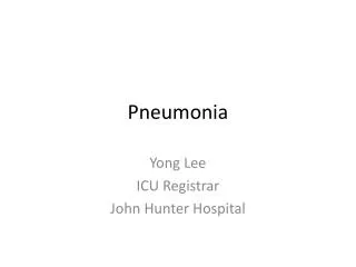 Pneumonia