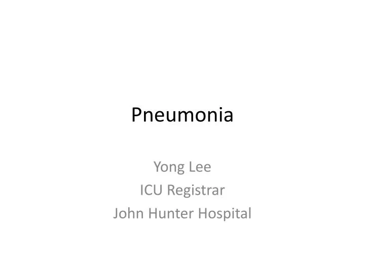 pneumonia