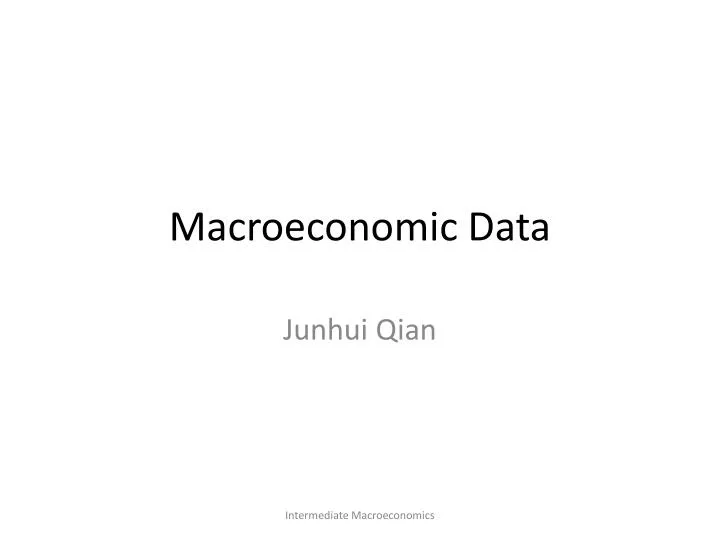 macroeconomic data