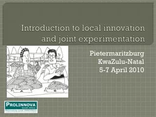 Introduction to local innovation and joint experimentation