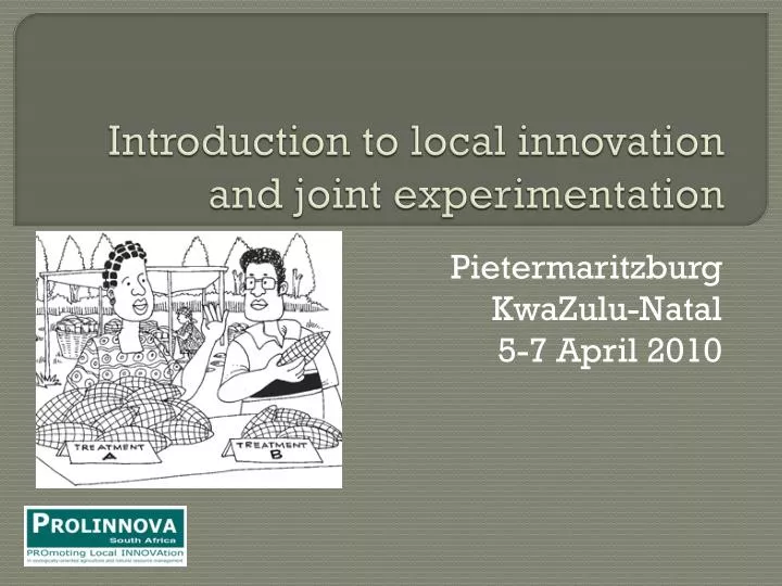 introduction to local innovation and joint experimentation