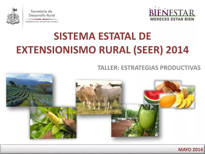 sistema estatal de extensionismo rural seer 2014
