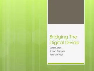 Bridging The Digital Divide