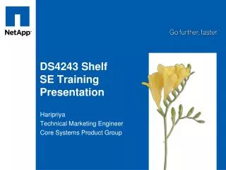 DS4243 Shelf SE Training Presentation